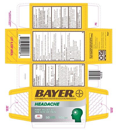Carton 50 count - Bayer Aspirin Headache 50ct Final Artwork